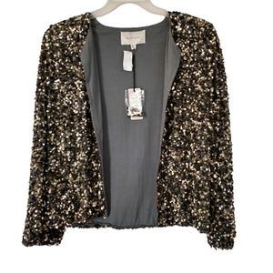 NWT Brochu Walker Antique Nickel Sequined Jacket Small
